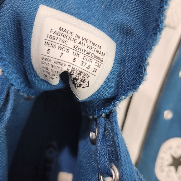 Converse All Star Teal/Blue High-Top Sneakers Women's Size 7 - Picture 8 of 12